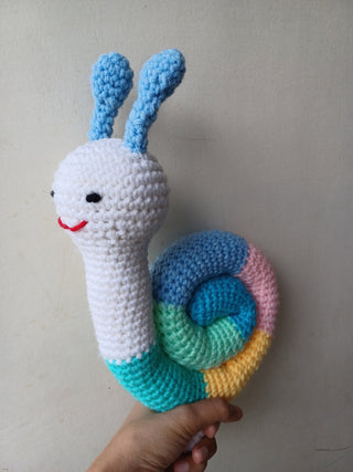 Amigurumi  Spiral Snail Multicolor Crochet The Hobbyt