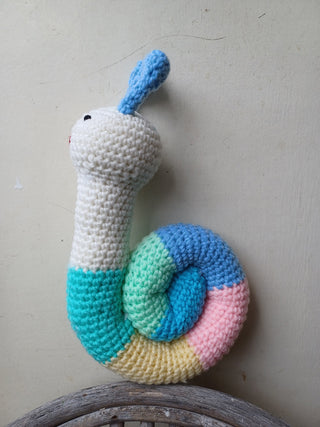 Amigurumi  Spiral Snail Multicolor Crochet The Hobbyt