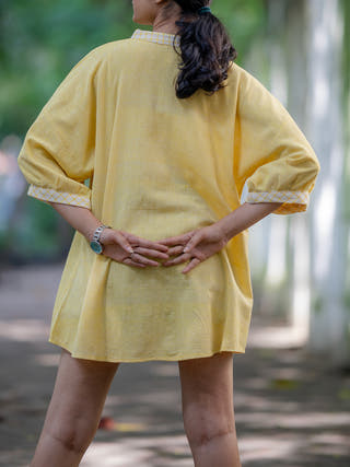 Handloom Shirt Turmeric Krushnachuda