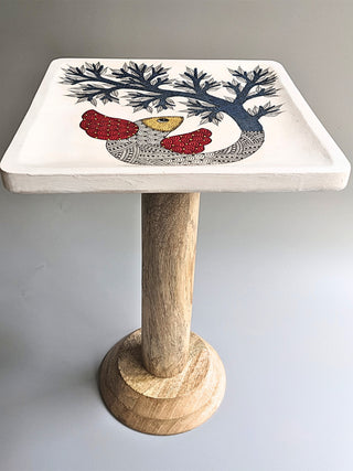 Nature Inspired Table White Folk Stroke