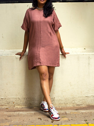 O-SIZE Staple Peach Dress TARI: the loom theory