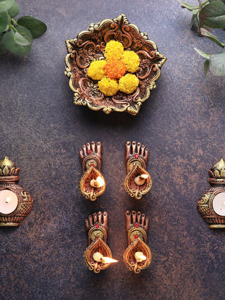 Charan Diya - Set of 4