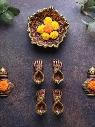 Charan Diya - Set of 4