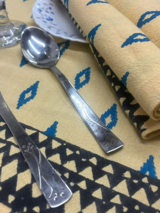Geometrical Handblock Printed Table Linen Set of 6