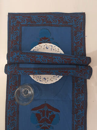 Floral Table Runner and Mats - Set of 6