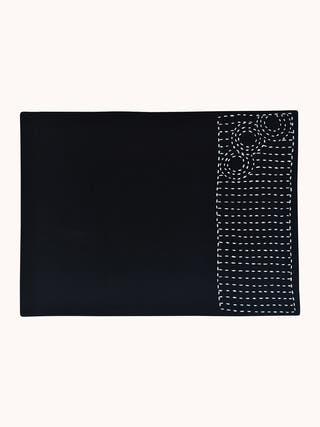Friede Table Mats Set Of 6 Pcs Black Veaves