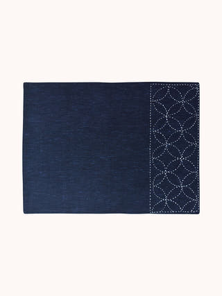 Boketto Table Mats Set Of 6 Pcs Navy Blue Veaves