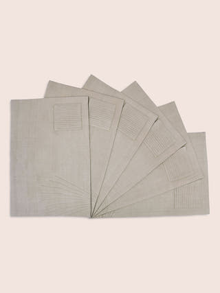 Plexure Handwoven Table Mats Set Of 6 Pcs Beige Veaves