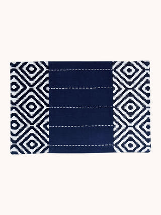 Zephyr Handwoven Table Mats Set Of 6 Pcs Blue Veaves
