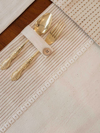 Koa Dining Set Of A Table Runner And 8 Table Mats Beige Veaves