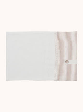 Samar Table Mats With Cutlery Pocket Set Of 8 Pcs Off White Veaves