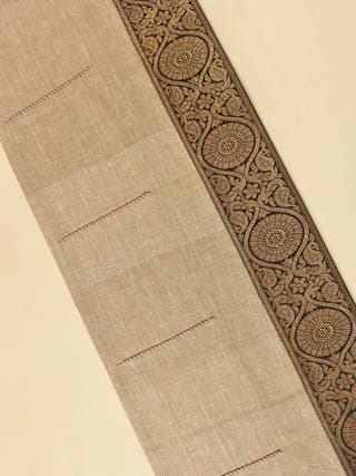 Romani Handwoven Table Runner Beige Veaves