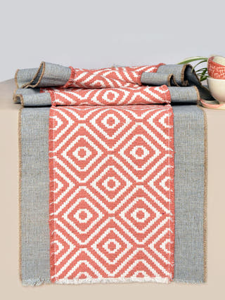 Sirius Handwoven Table Runner Grey Veaves