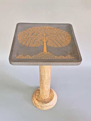 Hand Painted Side Table FolkStroke