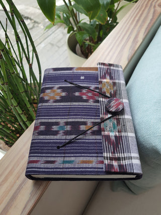 Tana Bana Upcycled Handloom Fabric Journal Kauseyah