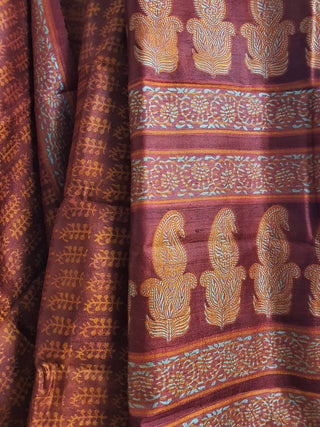 Trishika Kosa Silk Saree Orange KAUSEYAH