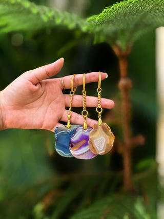 Natural Golden Agate Keychain