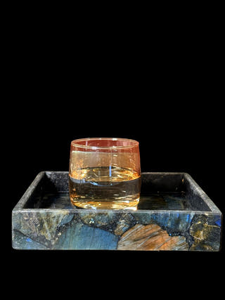 Labradorite Square Tray Luxurious Natural Stone Decor