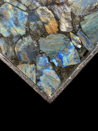 Labradorite Square Tray Luxurious Natural Stone Decor