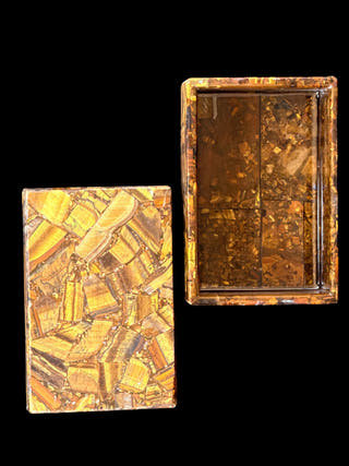 Tiger Eye Box Hand Carved Stone
