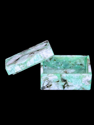 Amazonite Box Hand Carved Stone