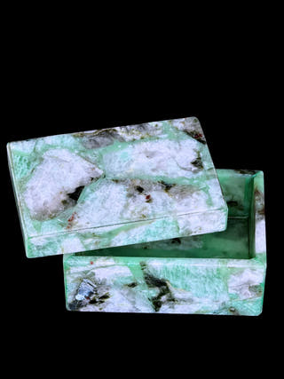 Amazonite Box Hand Carved Stone