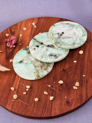 Amazonite Round Coasters (Set of 2)