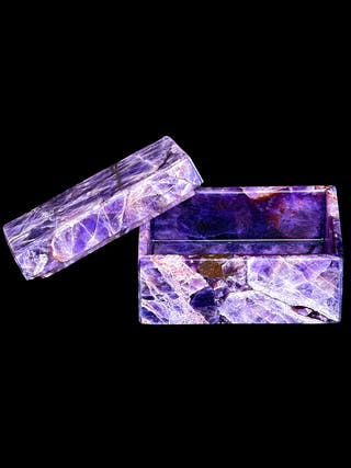 Amethyst Box Hand Carved Stone