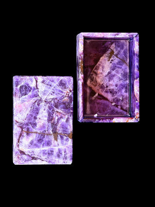 Amethyst Box Hand Carved Stone