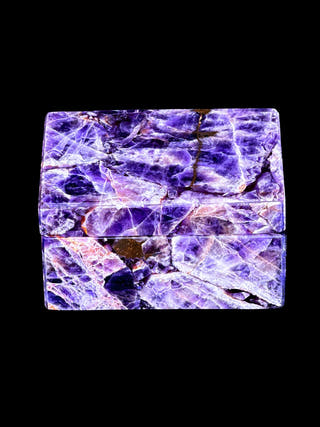 Amethyst Box Hand Carved Stone