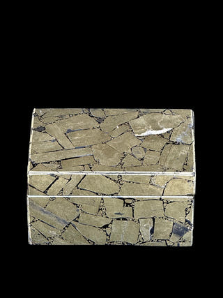 Pyrite Box Hand Carved Stone