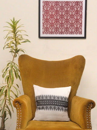 Kachari Handwoven Cotton Cushion Cover with Tribal Motif Deco Talk