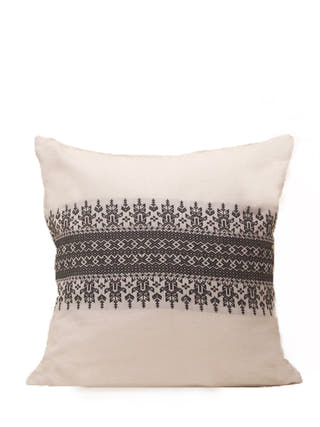 Kachari Handwoven Cotton Cushion Cover with Tribal Motif Deco Talk
