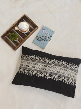 Zomi Handwoven Cotton Cushion Cover with Tribal Motif Deco Talk