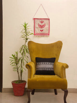 Zomi Handwoven Cotton Cushion Cover with Tribal Motif Deco Talk