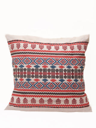 Kuki Inpi Handwoven Cotton Cushion Cover with all-over Tribal Motif Deco Talk