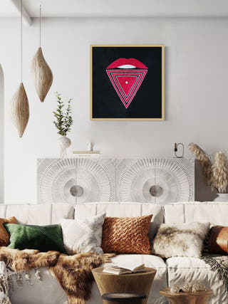 Goddess Kaali Tongue Wall Art | Unframed