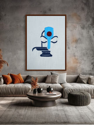 Prakriti and Purusha | Shiva–Parvati Wall Art | Unframed