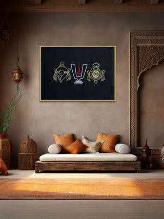 Divine Lord Venkateswara Wall Art | Unframed