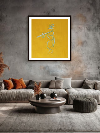 Flute Melody of Lord Krishna | Kesar Wall Art Unframed