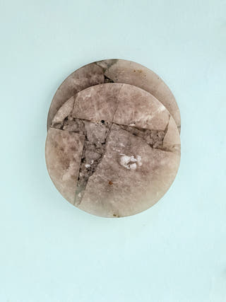 Smoky Quartz Round Coasters (Set of 2)