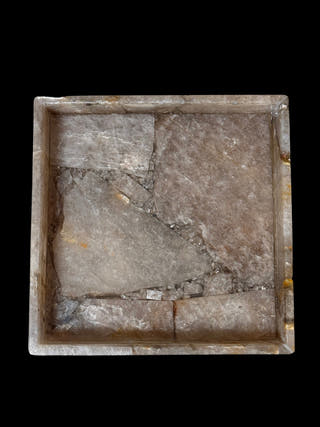 Smokey Quartz Square Tray Luxurious Natural Stone Decor