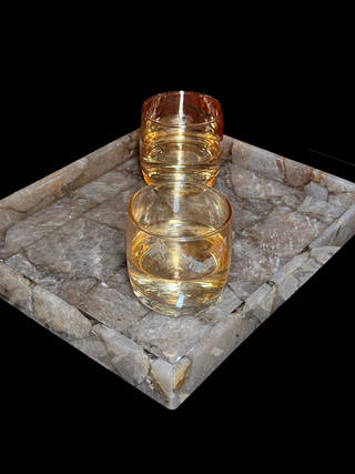Smokey Quartz Rectangle Tray Luxurious Natural Stone Decor
