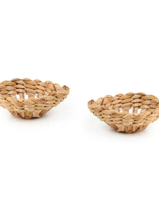 Jali Diya Handcrafted Banana Tea Light Holder  - Set of 2