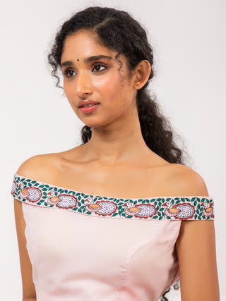 Feathered Grace Handpainted Blouse