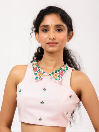 Floral Kiss Handpainted Blouse