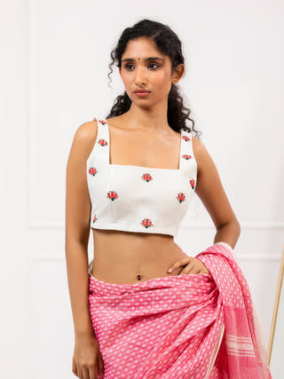 Lotus Whisper Handpainted Blouse