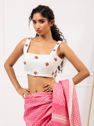 Lotus Whisper Handpainted Blouse