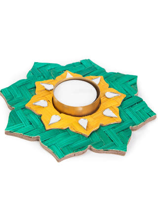 Sitara Handcrafted Bamboo Rangoli Multicolor - Set of 2