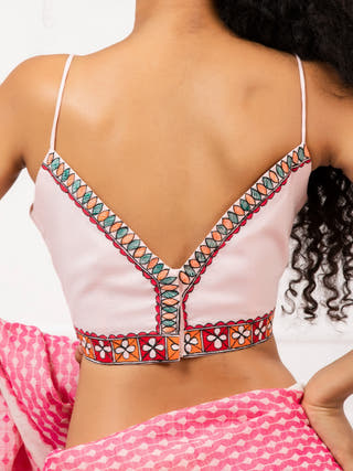 Floral Mosaic Handpainted Blouse